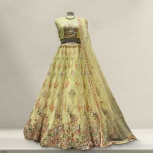 Butterfly - Ready-to-Wear Partywear Yellow Net Lehenga