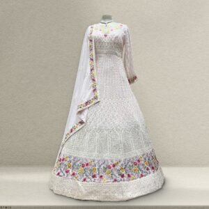 Celestial Collection: Lucknawi Work Reception and Engagement Gown Ready-to-Wear