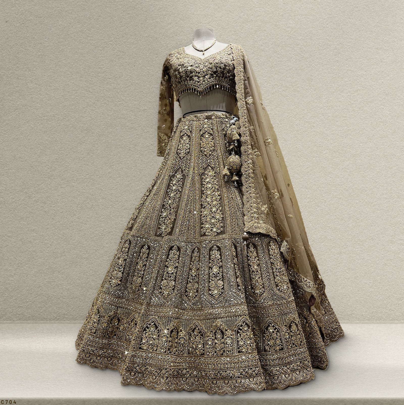 Celestial Collection: Ready-to-Wear GOLD Reception and Sangeet Lehengas
