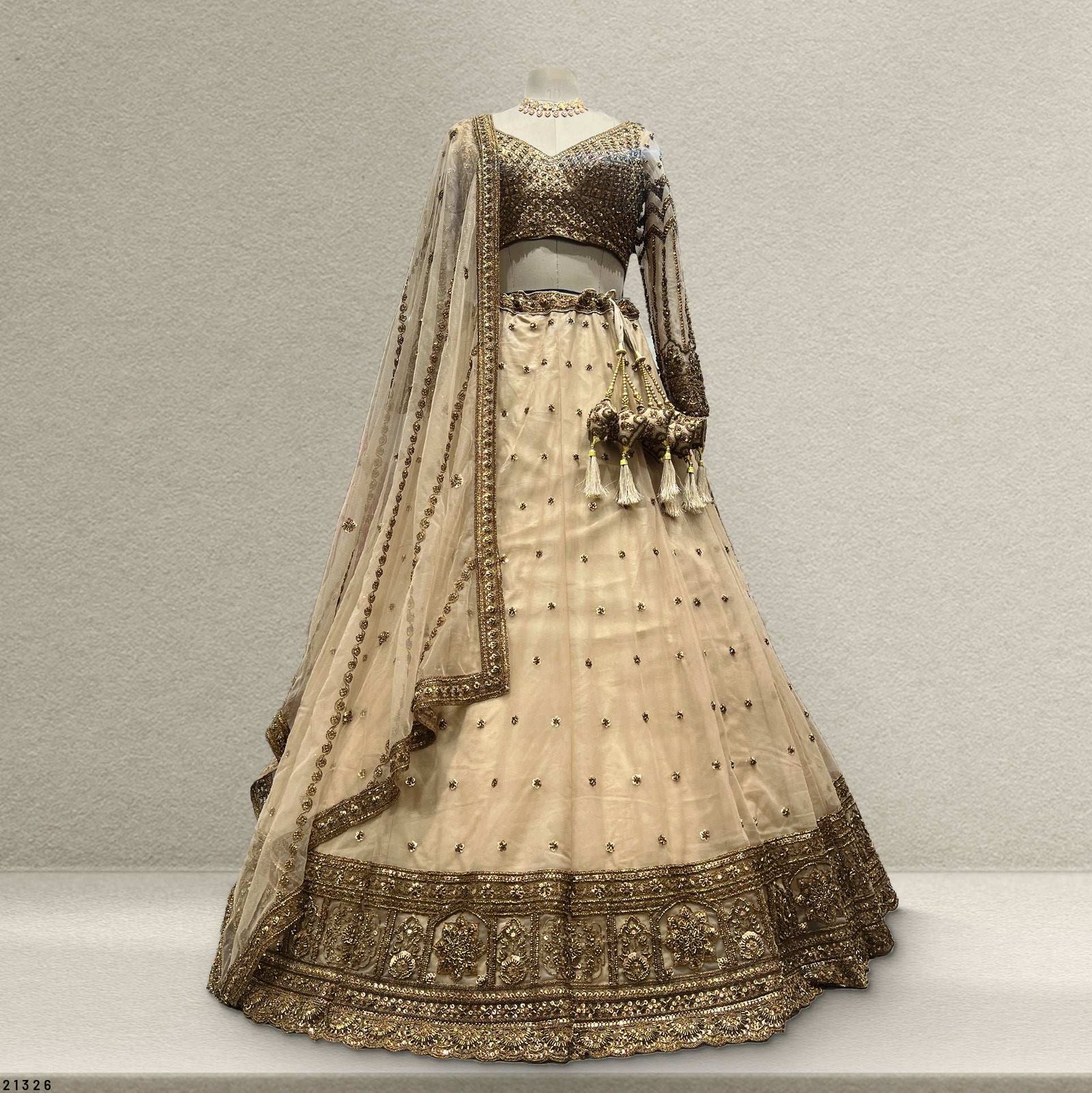 Celestial Collection: Ready-to-Wear Reception and Sangeet Partywear Lehengas Ivory