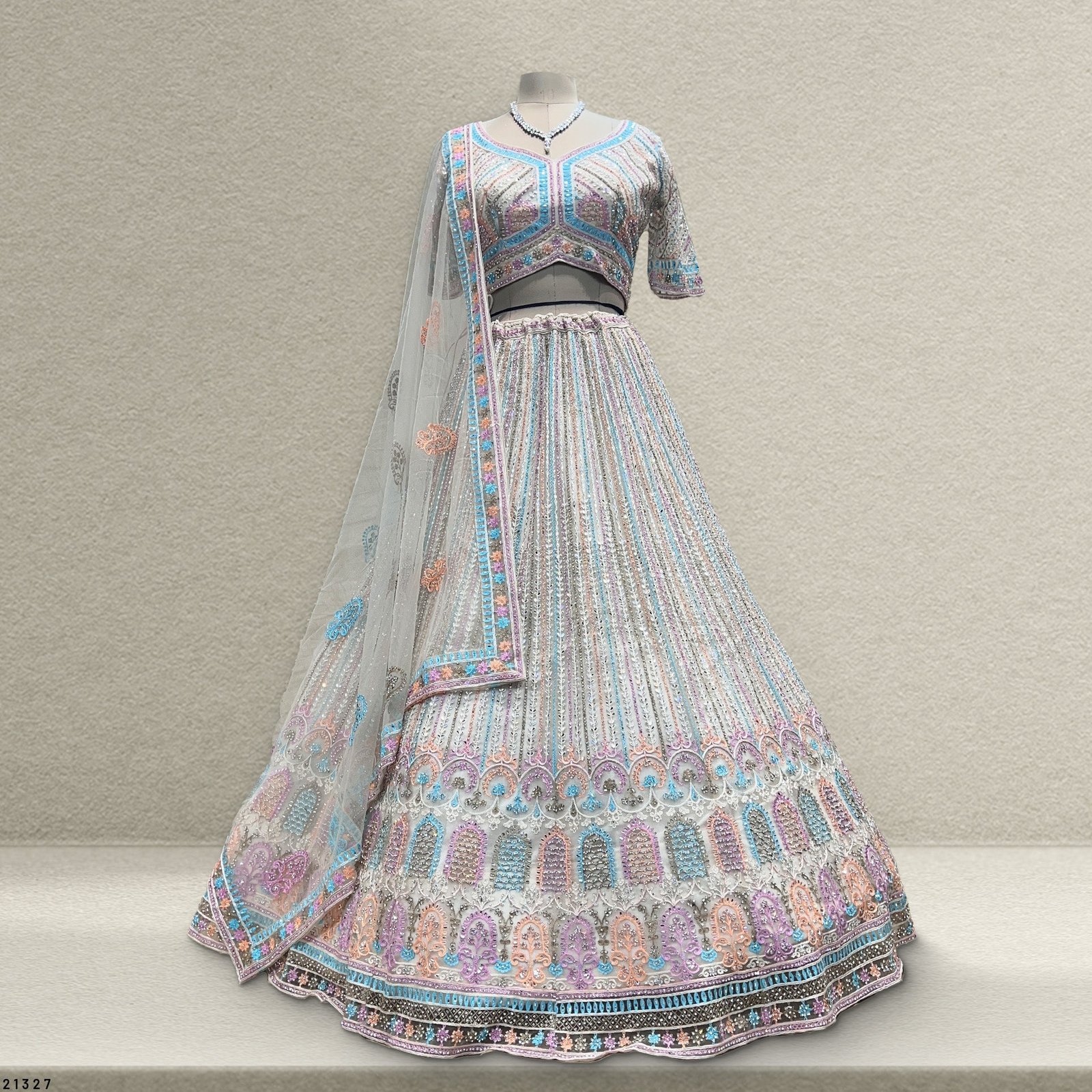 Celestial Collection: Ready-to-Wear White Reception and Sangeet Lehengas