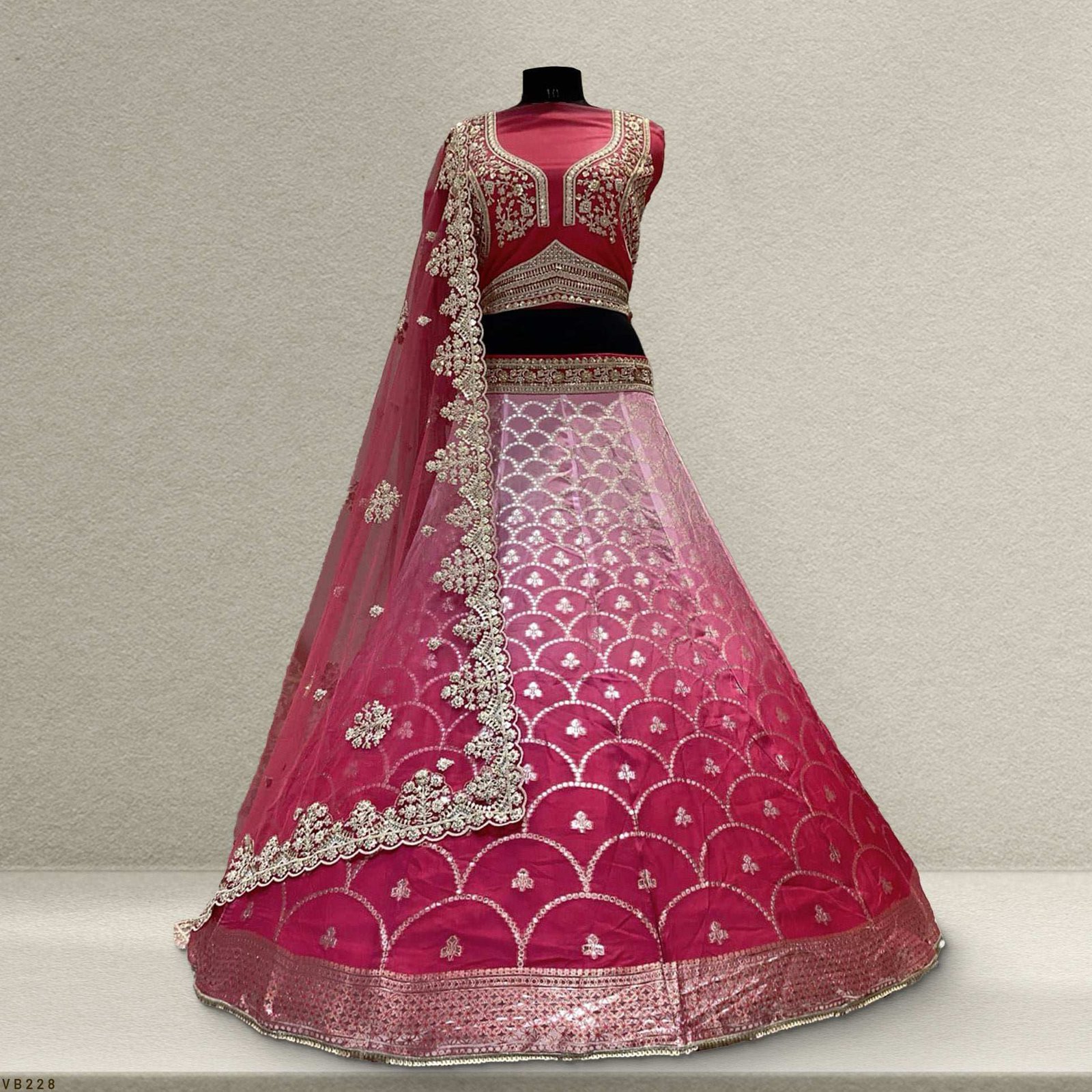 Damsel - Organza Weaved Lehenga With Designer Dupatta & Blouse