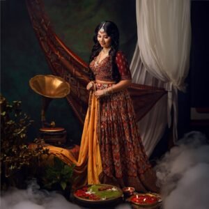 Gulaal - Ready-to-Wear Multi Color Silk Lehenga Choli