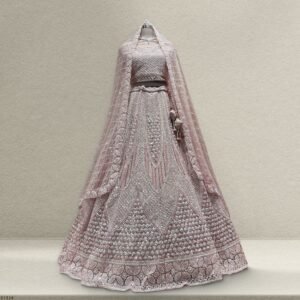 Jazzagals - Beads & Pearls Handwork Blush Pink Lehenga
