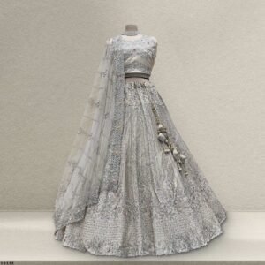 Jazzagals - Designer Replica Pearl White Handwork Couture Lehenga