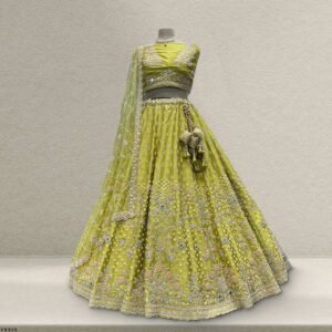 Jazzagals - PDP Replica Multicolor Yellow Designer Handwork Lehenga