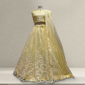 Jodha - Sequins Partywear Pastel Sider Lehenga