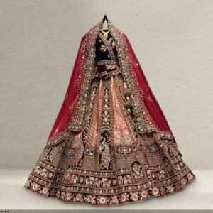Rajgharana - The Multicolor Peacock Rajwadi Bridal Lehenga