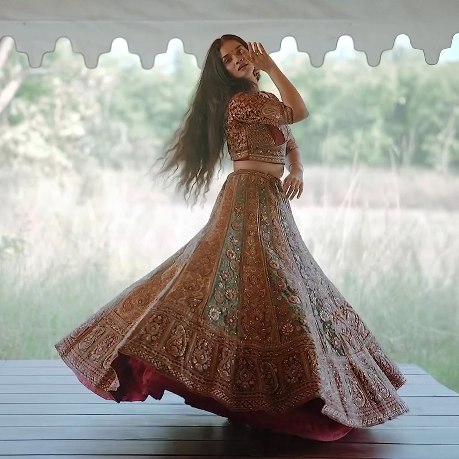 Rajgharana - The Velvet Maroon Bridal Lehenga
