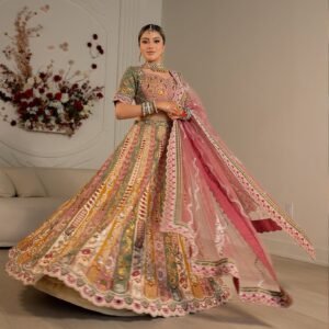 Rosé - Celebrity Designer Couture Raw Silk Lehenga Ready to Wear