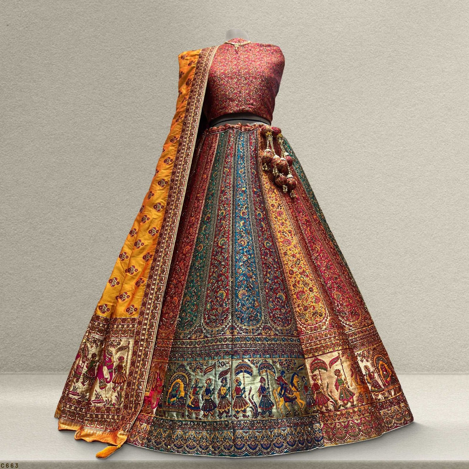 Shringaar: Banarasi Silk Weave Lehenga with Beautiful Flair