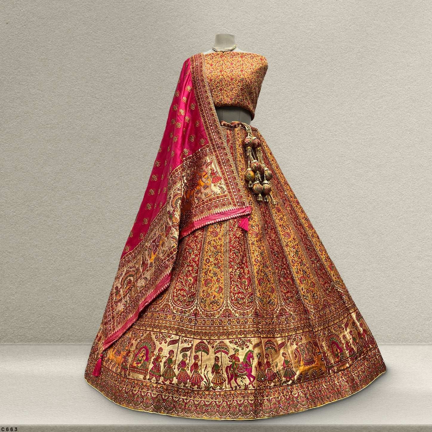Shringaar: Banarasi Silk Weave Lehenga with Beautiful Flair