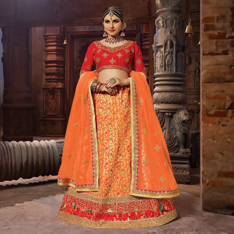 Shringaar: Luxurious Banarasi Silk Lehengas with Intricate Silk Work Blouse