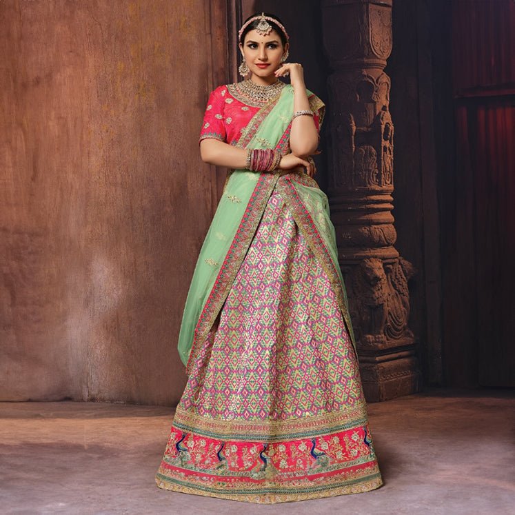 Shringaar: Luxurious Banarasi Silk Lehengas with Intricate Silk Work Blouse