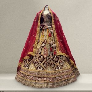 TSB Velvet Gold Bridal Lehenga Collection