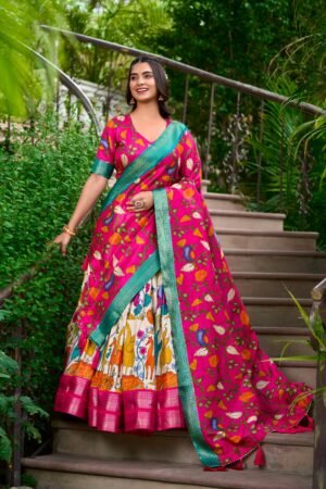 Doli - Kalamkari Dola Silk Charm Off White Lehenga Choli Set