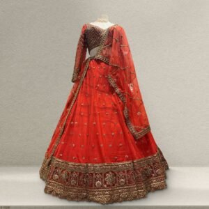 Celestial Collection: Ready-to-Wear Reception and Sangeet Partywear Lehengas Burnt Orange
