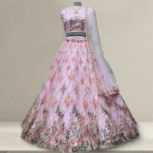 Butterfly - Ready-to-Wear Partywear Pink Net Lehenga