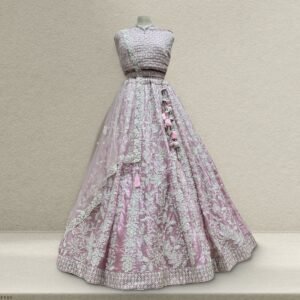Aisha - Sequins Work Fendy Silk Partywear Lehenga