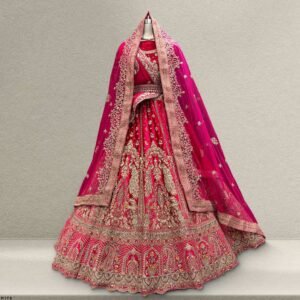 Rajgharana - The Velvet Rani Pink Rajwadi Bridal Lehenga