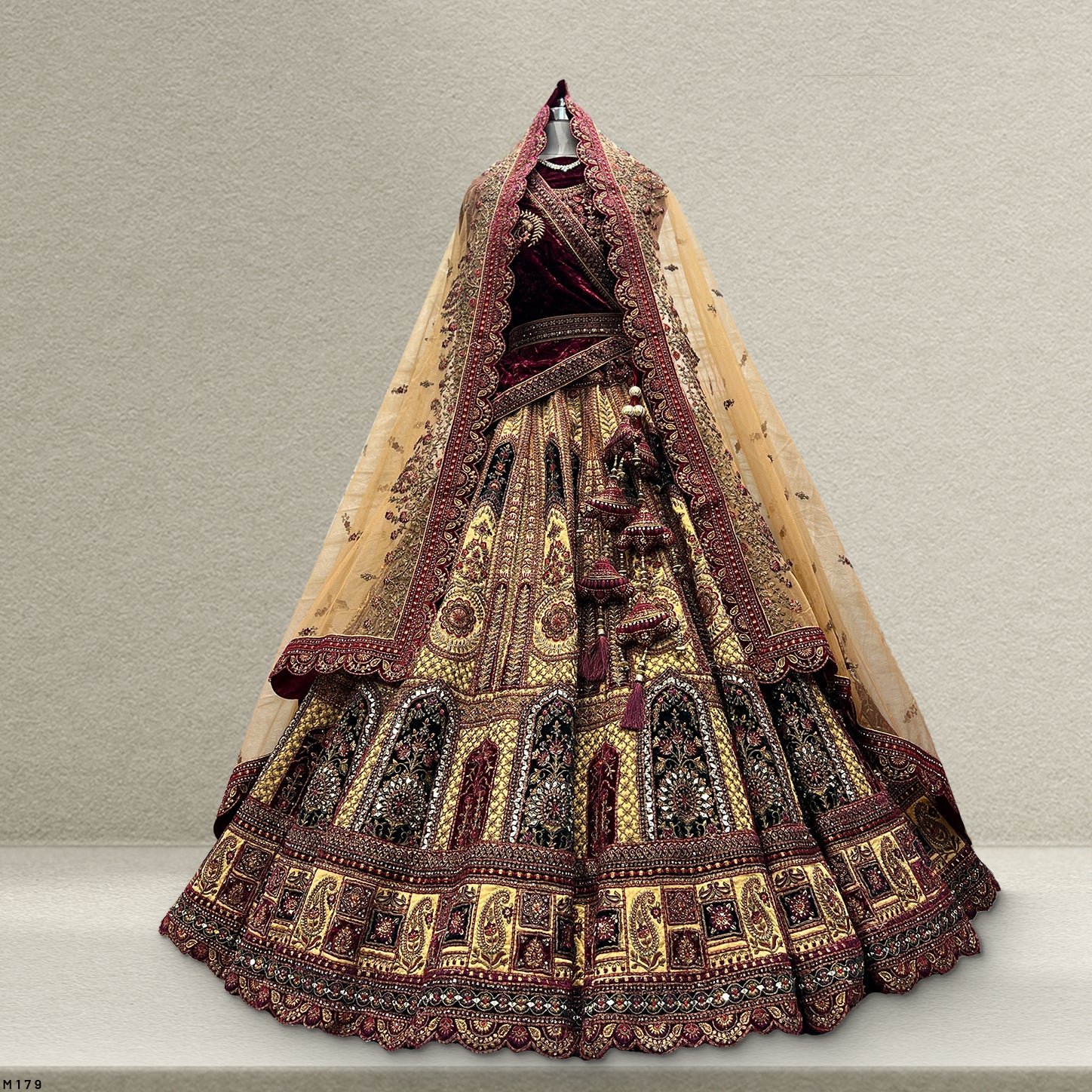 Amrapali - The Royal Gold Rajwadi Bridal Lehenga