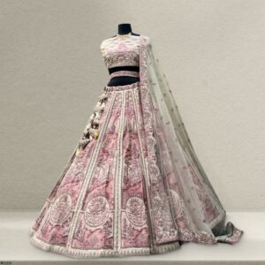 Rosé - Wedding Trousseau in Pastel Hues Bridal Reception Lehenga
