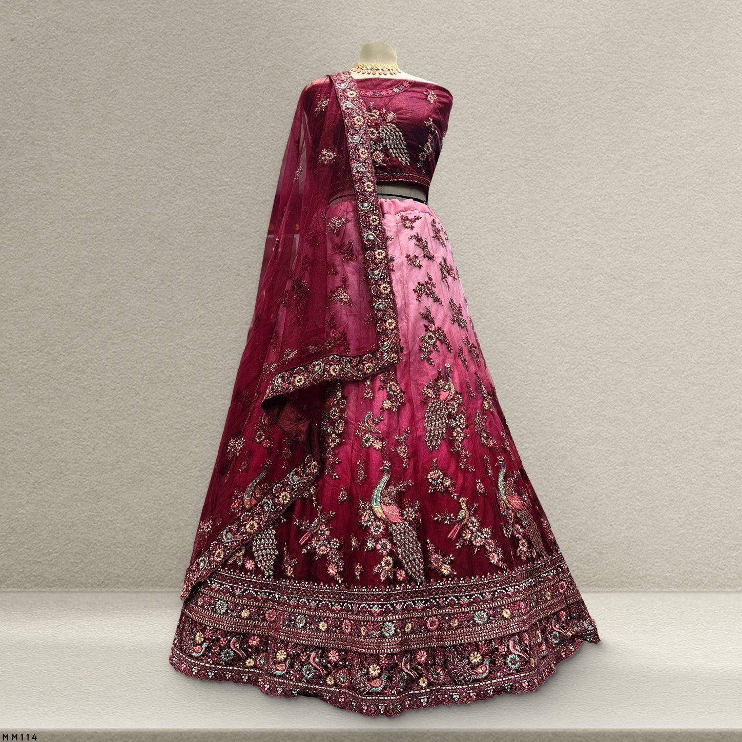Padmini - Meenakari Work Net Partywear Lehenga Choli
