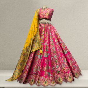 Gulaal - Multicolor Banarasi Silk Position Print Carnival Lehenga