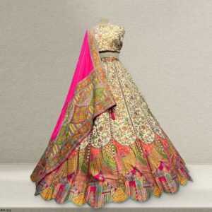 Gulaal - Multicolor Banarasi Silk Weaving Multicolor Carnival Lehenga