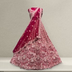 Cherry Blossom - Rani Pink Reception Engagement Lehenga With Designer Blouse