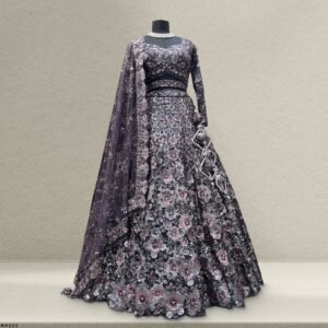 Celestial Collection: Ready-to-Wear Deep Purple Reception Designer Lehenga