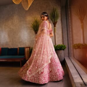 Rosé - Ombre Pink Lehenga w/h Gorgeous Handwork Dupatta