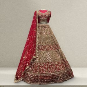 Jazzagals - Beads & Cutdana Handwork Maroon Trending Lehenga