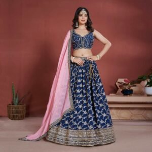 Padmini - Ready-to-Wear Lehenga with Intricate Handwork and Organza Dupatta