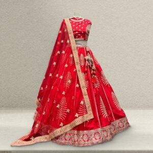 Dulhan in Red Lehenga Elegance: Celebrity-Inspired Royal Baggi Collection
