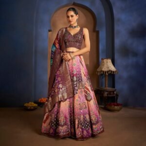Gulaal - Ready-to-Wear Multi Color Silk Lehenga Choli