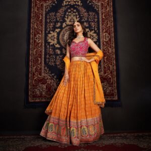 Gulaal - Ready-to-Wear Multi Color Silk Lehenga Choli