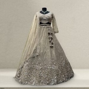 Celestial Collection: Ready-to-Wear Deep Ivory Engagement Lehenga