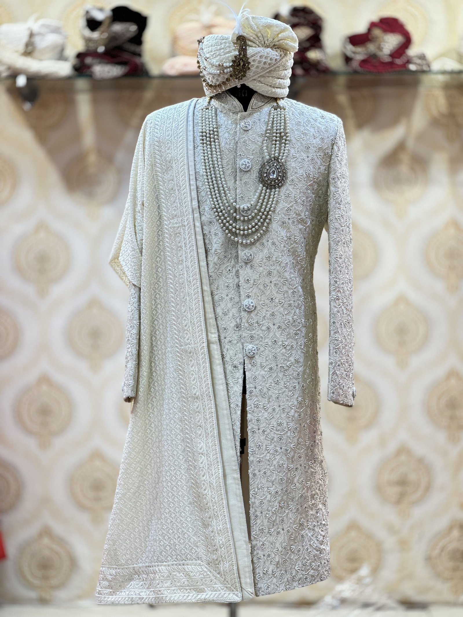 Handcrafted Ivory Tone Sherwani