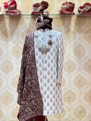 Ivory Tone Dabka Sherwani