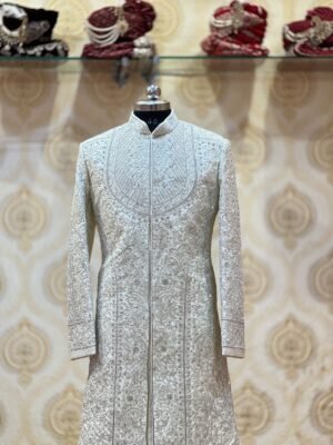 Nawab Cut Zari Sherwani