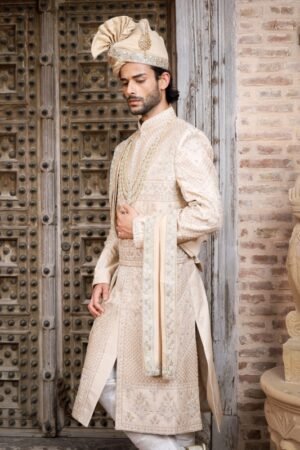 Pista Color Premium Designer Double Layered Sherwani