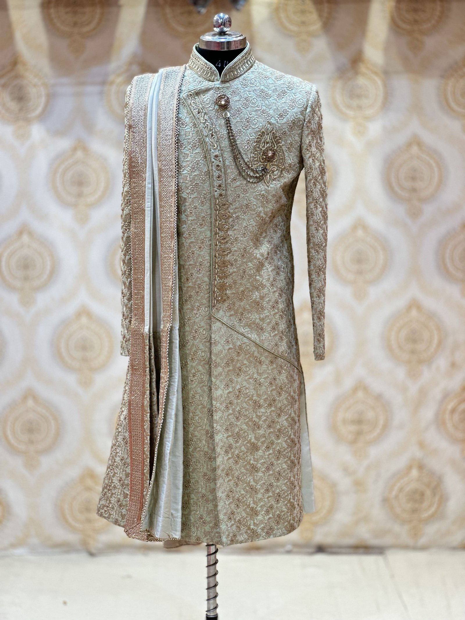 Pistachio Angrakha Sherwani