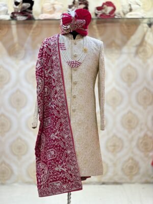 Rose Gold Handcrafted Sherwani