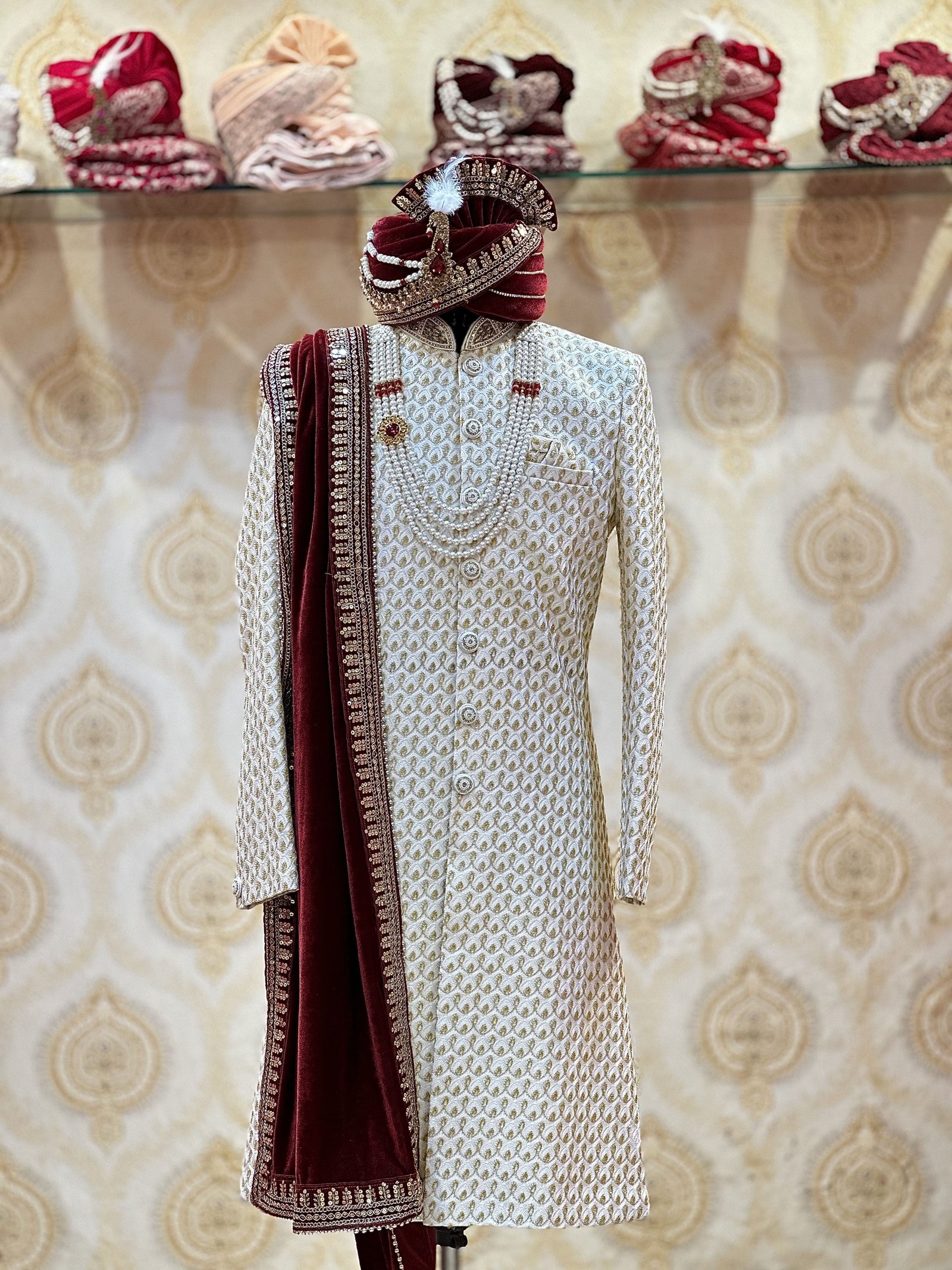 Zari Work Ivroy Sherwani